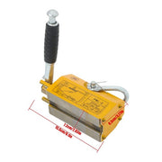 DURAFORCE 440lbs/200kg Permanent Magnetic Lifter 2.5 Safety Factor Lifting Magnet Yellow