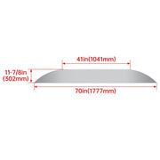 DURAFORCE 9 x 72 Teardrop Trailer Fender Back For Single Tandem Triple Axle Anti-Rust Oil
