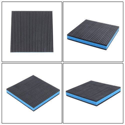 DURAFORCE 8 Pack 6"x6"x7/8" Anti Vibration Pads with Ribbed Rubber & EVA Core