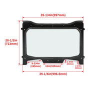 DURAFORCE Clear Full Glass Windshield For Polaris RZR XP 4 Turbo S/XP Turbo S 2018-2020