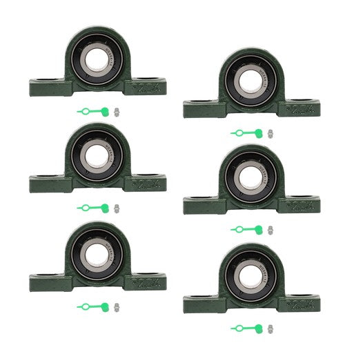 DURAFORCE 6× UCP204-12 Pillow Block Mounted Ball Bearing 3/4" Bore Cast Iron Base