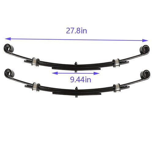 DURAFORCE Heavy Duty Rear Leaf Springs For EZGO TXT 1996-2013 Golf Cart (Set of 2)