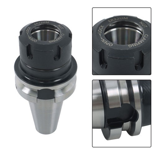 DURAFORCE 2.75" GAGE Length-4 Chucks -Tool Holders G2.5 / 20000 RPM BT40-ER32 Collet Chuck