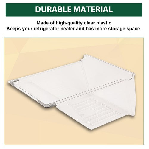 DURAFORCE Fridge Refrigerator Clear Crisper Drawer Pan Replacement For 240337103 PS429854