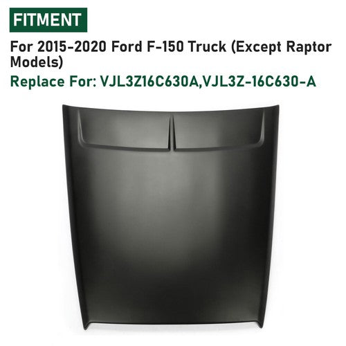 DURAFORCE Front Hood Scoop Vent Painted Replacement For 2015-2020 16 17 18 Ford F150 F-150