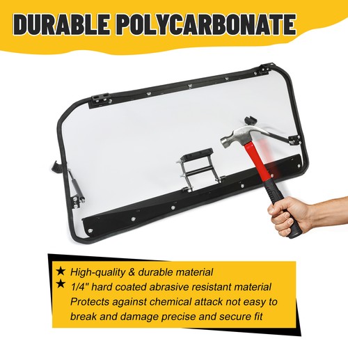 DURAFORCE 3-IN-1 Scratch Resistant Flip Windshield For Polaris General 1000 / 4 (2016+)