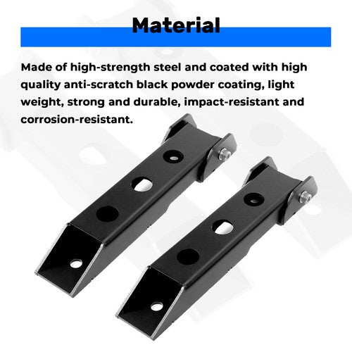 Pair Rear Tailgate Door Hinges Powder Coated for Jeep Wrangler JK 2007 2018