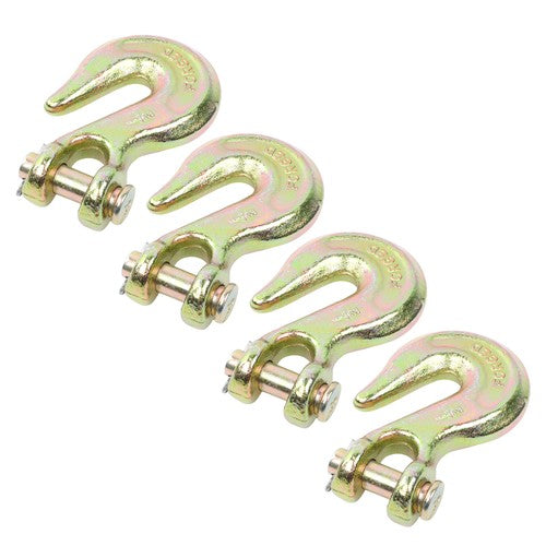 DURAFORCE 4Pcs 1/2" Clevis Grab Hook G70 Forged Steel Chain Hook Fracture Strength 48000lb