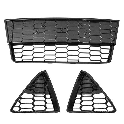DURAFORCE Suitable For Ford Focus S/SE 2012-2014 Front Lower Grille 3pcs ABS Plastic Black