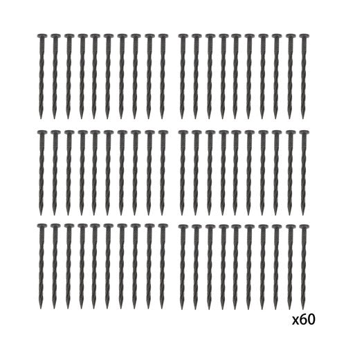 DURAFORCE 60pcs Anchoring Spik L-shaped 60FT Garden Edge Lawn Grass Stone Isolation Strip