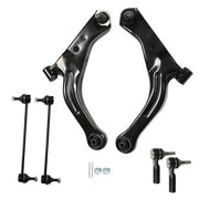 DURAFORCE 6Pc For 05-09 Mazda Tribute Control Arm Ball Joint Outer Tie Rod Suspension Kit