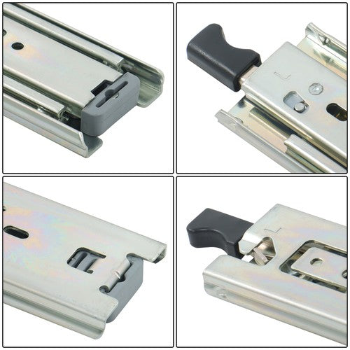 DURAFORCE 1 Pair of Locking Drawer Slides 16Inch Full Extension & Lock 150 lbs Capacity