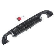 DURAFORCE Carbon Style Rear Bumper Diffuser Lip For Infiniti Q60 2017-2022 W/LED Light