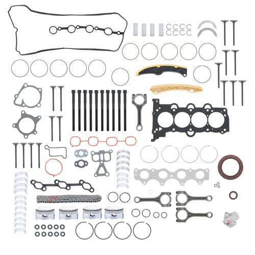 DURAFORCE Engine Piston Gasket Valve Bearing Timing Kit w/Rods For 16-18 Hyundai Tucson L4