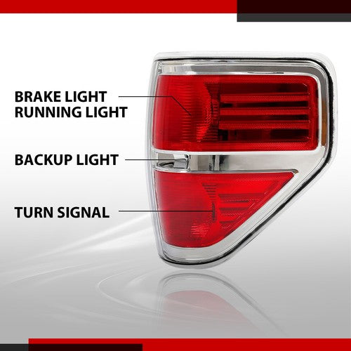 Rear Tail Lights Brake Lamps Assembly Kit for 2009-2014 Ford F-150 Pickup Truck