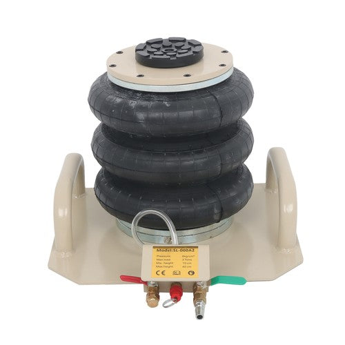DURAFORCE Air Jack 3 Ton/6600lbs Pneumatic Triple Bag Air Jack w/ Side Handles & Six Steel