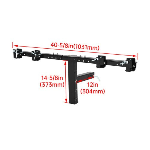 DURAFORCE Dual Can Garbage Hauling Hitch 2"" Receiver For Cars/Truck/Golf Carts/ATV/UTV