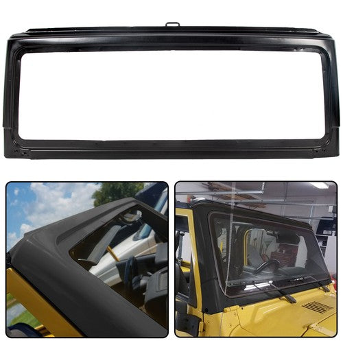 DURAFORCE Black Front Windshield Frame for 2003-2006 Jeep Wrangler TJ 55395014AB