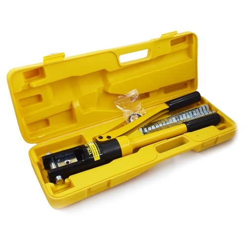 DURAFORCE 16 MT Hydraulic Wire Terminal Crimper Battery Cable Lug Crimping Tool W/Dies