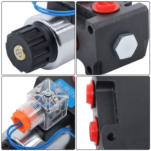 DURAFORCE 13GPM Hydraulic Adjustable Variable Flow Control Valve 6 Port 12V DC