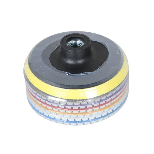 DURAFORCE 7PCS 4 Inch Set Wet Dry Diamond Polishing Pads For Granite Concrete Marble Stone