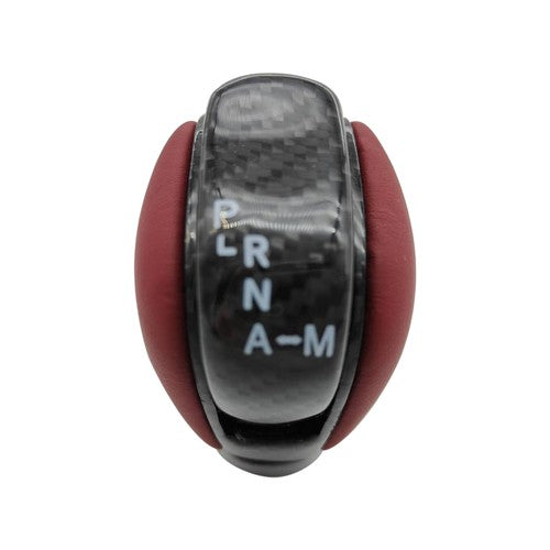 DURAFORCE 3491080B0A Shift Knob for Nissan GTR R35 Red Leather Carbon Fiber 2009-2021