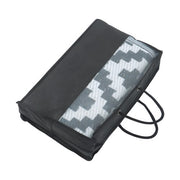 DURAFORCE Waterproof Outdoor Carpet Black & White 4x6FT Plastic Straw Rug For Camping