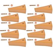 DURAFORCE 10 Sets 1U3202 Digging Bucket Teeth with Pins 8E6208 & Retainers 8E6209 for J200