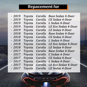 DURAFORCE Tail Light Outer Passenger Chrome For Toyota Corolla 17-19 Sedan Rear Brake Lamp
