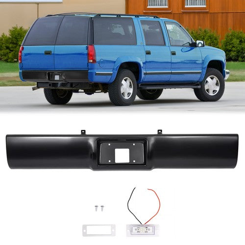 DURAFORCE Black Rear Bumper Roll Pan for 1992-1999 Chevy Suburban Chevrolet Tahoe Yukon