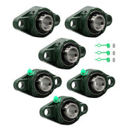 DURAFORCE UCFL205-16 Pillow Block Flange Bearing 1" Bore 2 Bolt Solid Base (6PCS)
