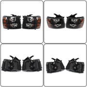 DURAFORCE Headlights For Chevy Silverado 2007-2013 2014 Headlamps Halogen Left&Right Side