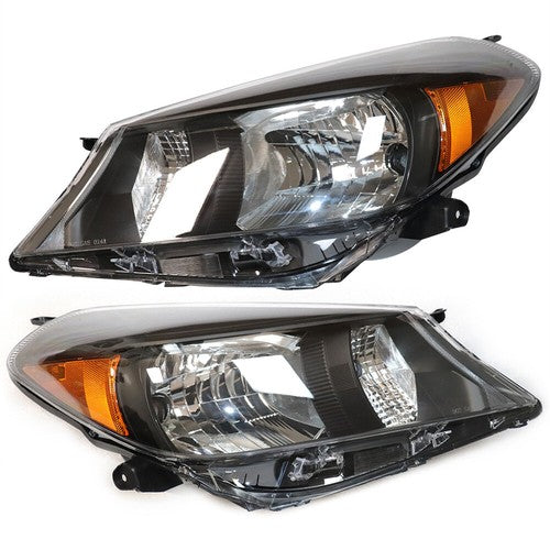 For 2012-2014 Toyota Yaris Hatchback Pair Halogen Headlights Lamp Left & Right