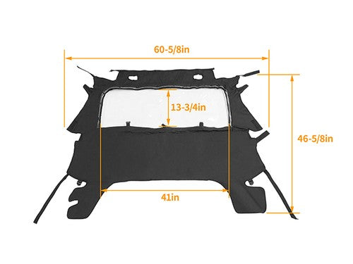 Soft Rear Panel Window Windshield for Honda Pioneer 700 700 4 2014 2025