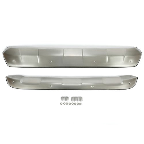 Front Plus Rear Bumper Skid Plate Valance Lower Cover For Toyota RAV4 2019 To 23 Silver