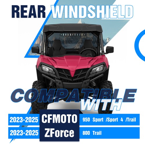 Rear Windshield Tinted for CFMoto ZForce 950 Sport And Trail 800 Trail 2023-2025