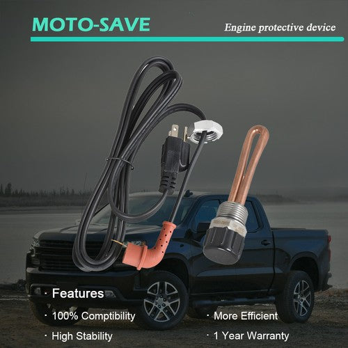 DURAFORCE For 03-10 Ford 6.4L Powerstroke Diesel Engine Block Heater Element & Cord Cable