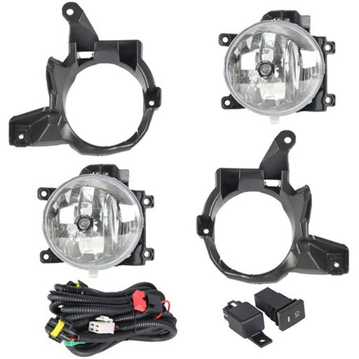 DURAFORCE For Toyota RAV4 2013-2015 4DR Front Bumper Fog Lights Lamps+Switch Kit Clear