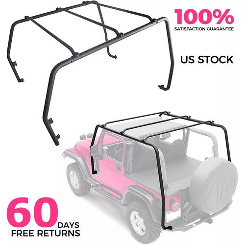 DURAFORCE Roof Rack for Jeep Wrangler TJ Rubicon 1997-2006 Textured Black Replace 76713