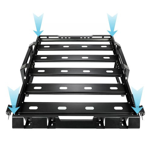 Roof Rack Luggage Carrier Cargo for Jeep Wrangler JK 07 18 2 Side Ladders 330 Lb