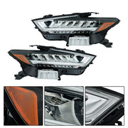 DURAFORCE Fit For Nissan Maxima 2019 2020 2021 Front LED 1 Pair Headlights Assembly Set
