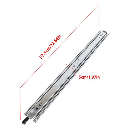DURAFORCE 1 Pair of 22In Locking Drawer Slides Full Extension & Lock 150 lb Load Capacity