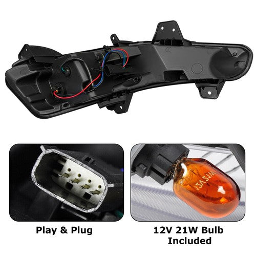 Fog Light Turn Signal Light with LED DRL Driver Side for Chevy Malibu 2019-2022