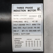 DURAFORCE 1800 RPM 2 HP General Electric Motor 3 Phase 56C Frame TEFC 230 / 460 Volt New
