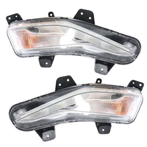 DURAFORCE Front Fog Lights For Chevy Malibu 2019-2022 Turn Signal Lights W/LED DRL RH+LH