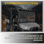DURAFORCE New Front Vented Windshield 2 PIECE Clear For Kubota RTV1140 CPX 2009-2016