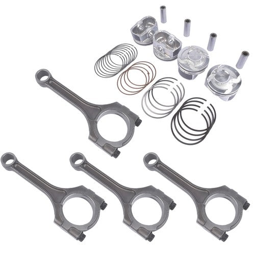 DURAFORCE 4x Connecting Rod & Piston Kit For Hyundai Veloster Kia Rio Soul 1.6L 2012-2017