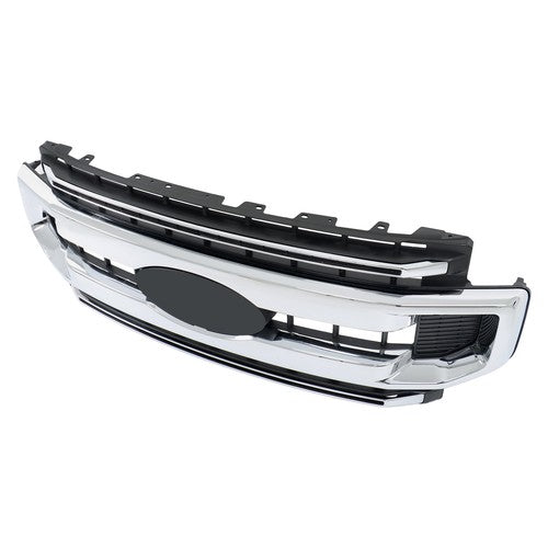 DURAFORCE Front Upper Grille Grill Suit For Ford F250 XL/XLT 2020 2021 2022 Chrome Plastic
