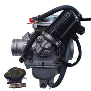 DURAFORCE Go Kart Carburetor & Intake Manifold Boot For Yerf Dog Spiderbox GX150 GY6 150cc