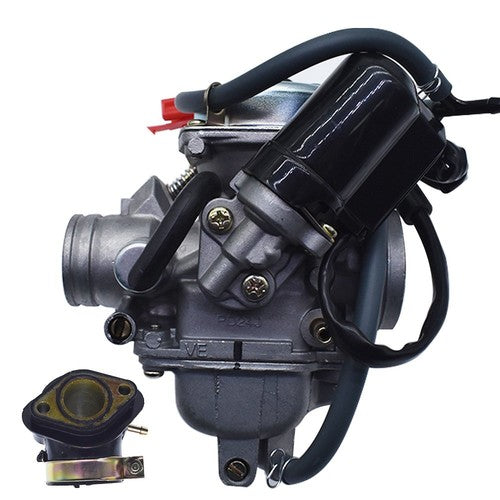 DURAFORCE Go Kart Carburetor & Intake Manifold Boot For Yerf Dog Spiderbox GX150 GY6 150cc
